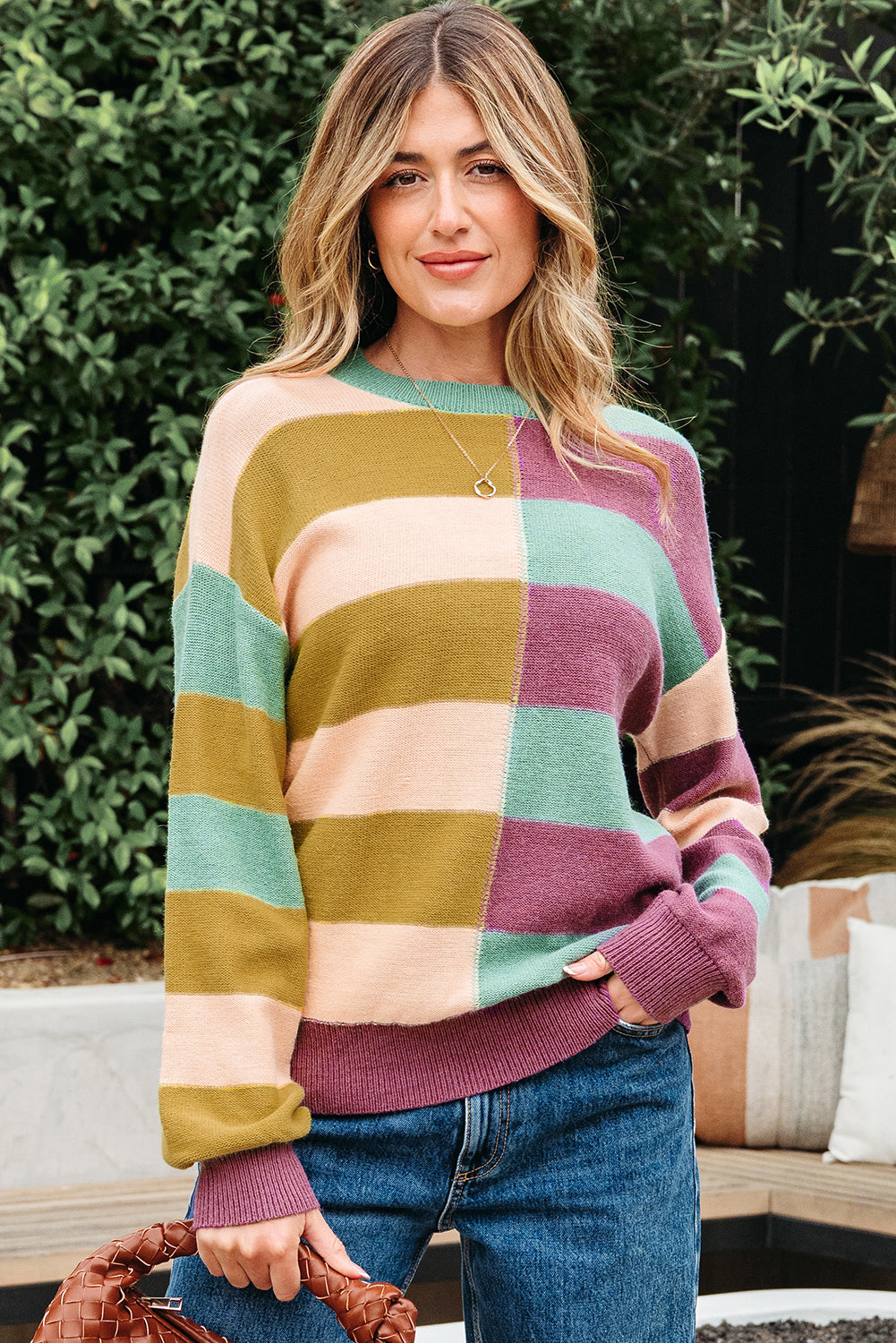 Isabelle Ribbed Edge Casual Sweater-0