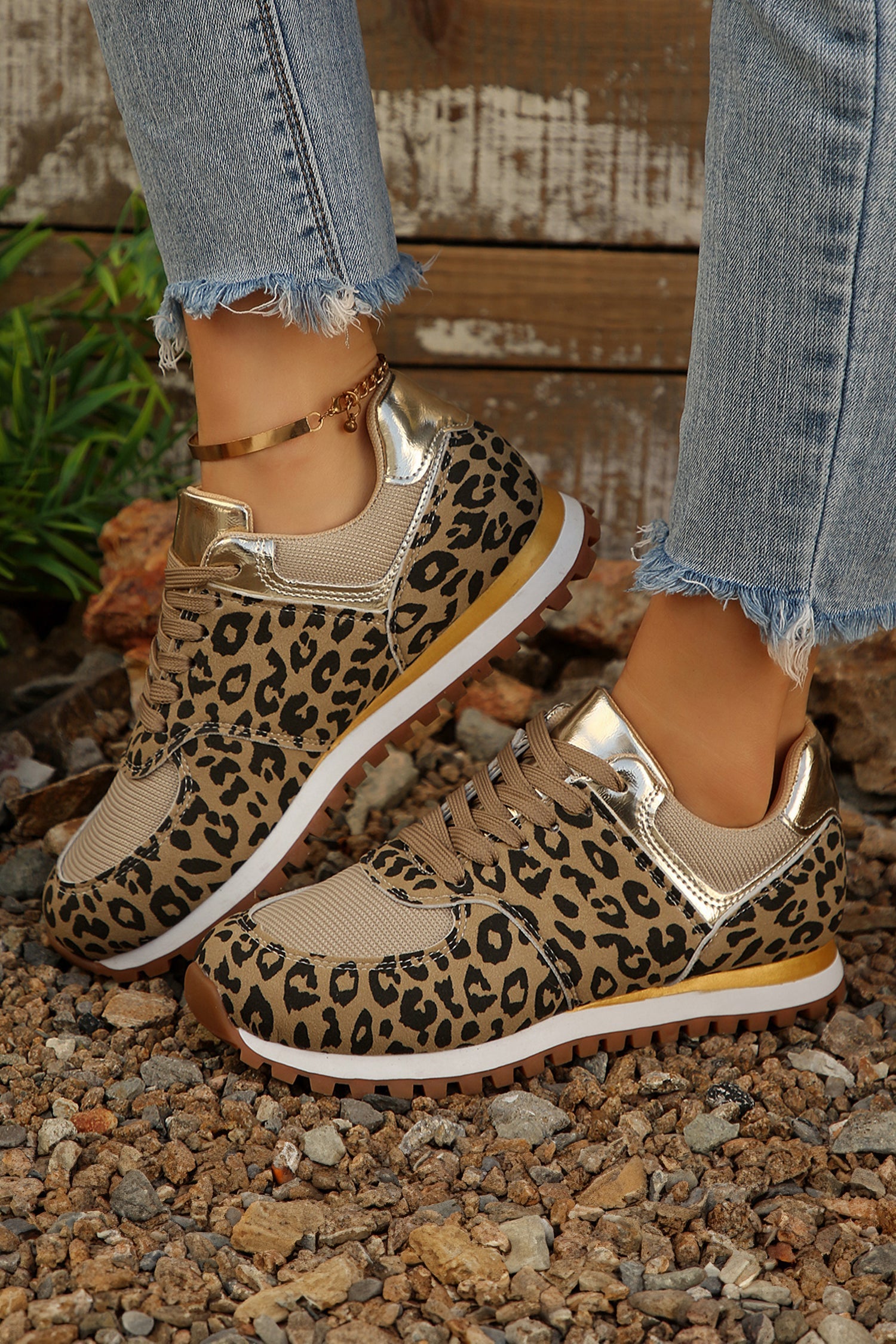Romy Patchwork Lace Up Sneakers-4