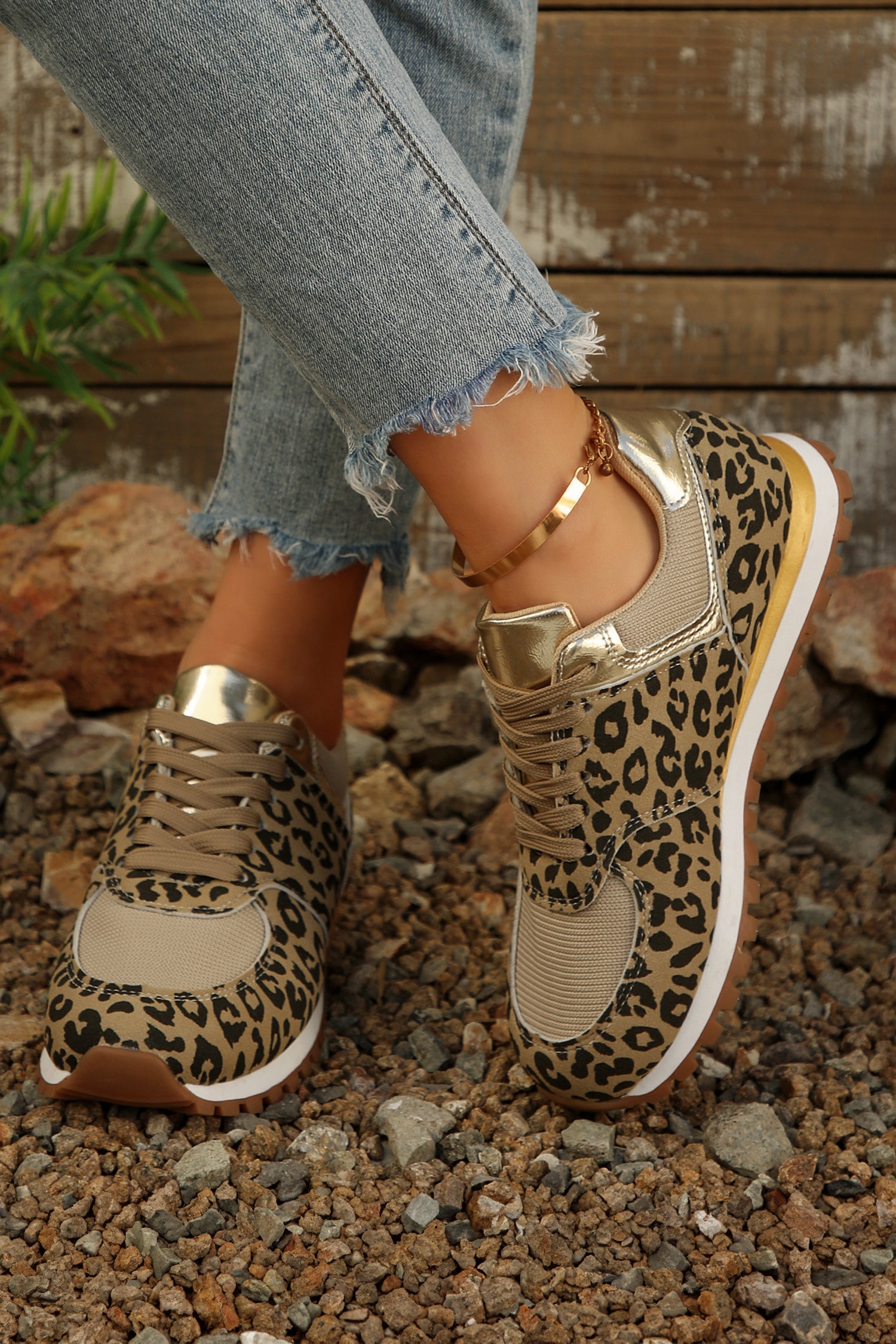 Romy Patchwork Lace Up Sneakers-2