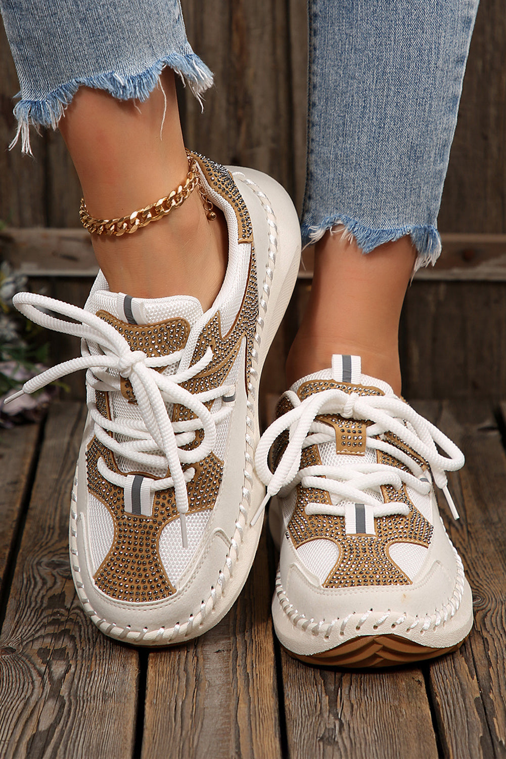 Abigail Lace Up Breathable Sneakers-4