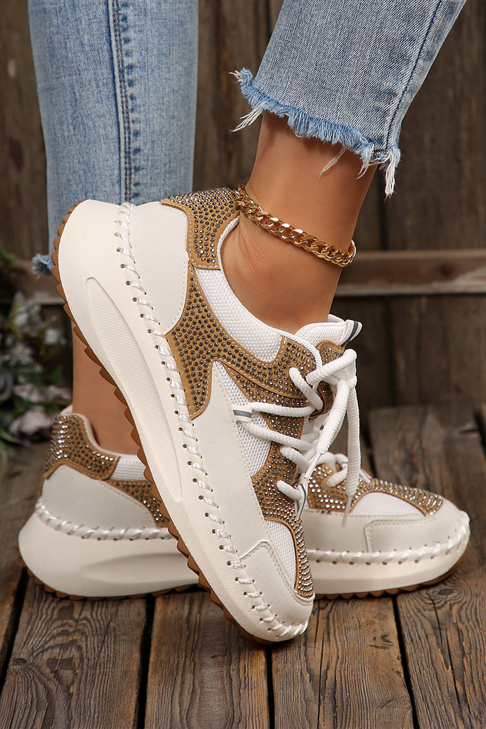 Abigail Lace Up Breathable Sneakers-2