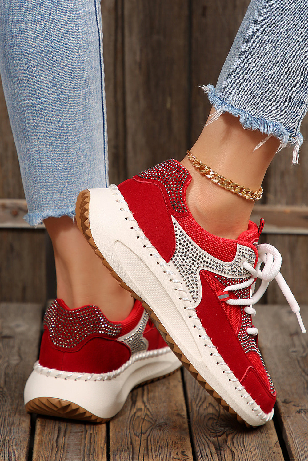 Abigail Lace Up Breathable Sneakers-3