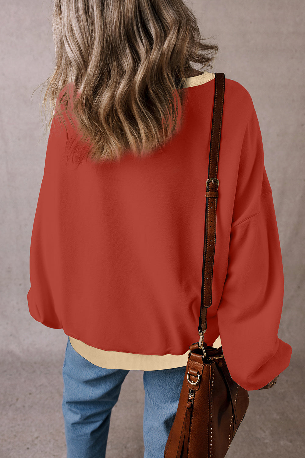 Abigail Drop Shoulder Oversized Sweatshirt-1