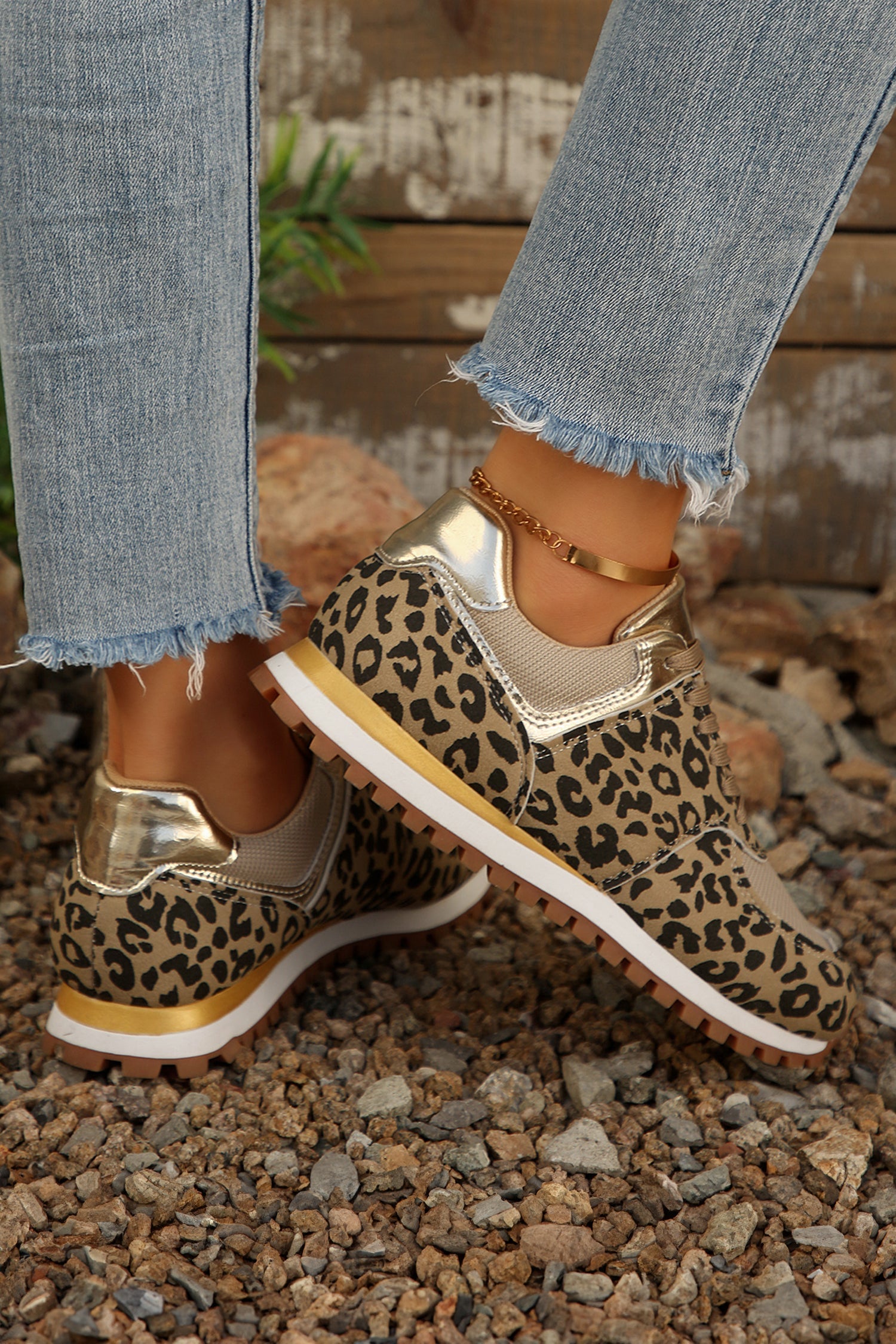 Romy Patchwork Lace Up Sneakers-1