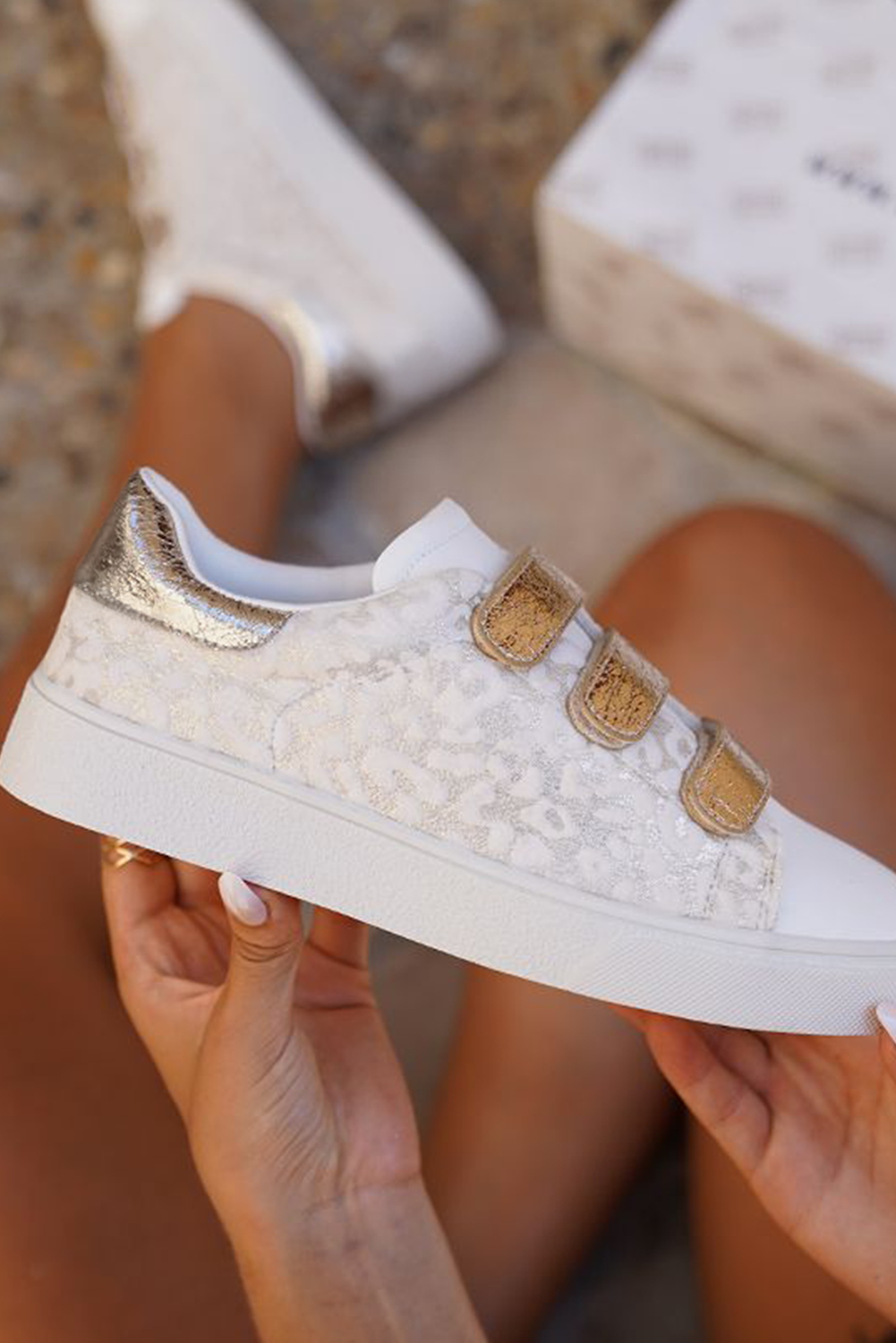Esther Straps Pu Leather Sneakers-1