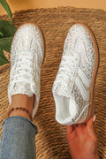 Logan Printed Lace Up Sneakers-0