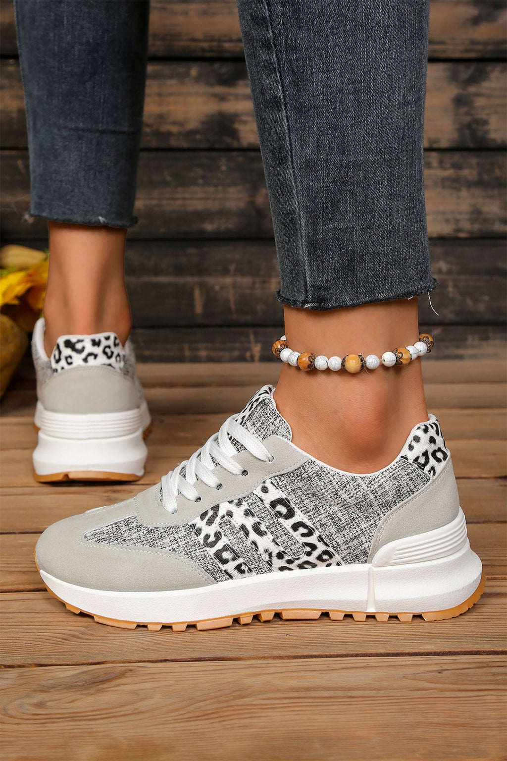 Rosalia Detail Lace Up Sneakers-2