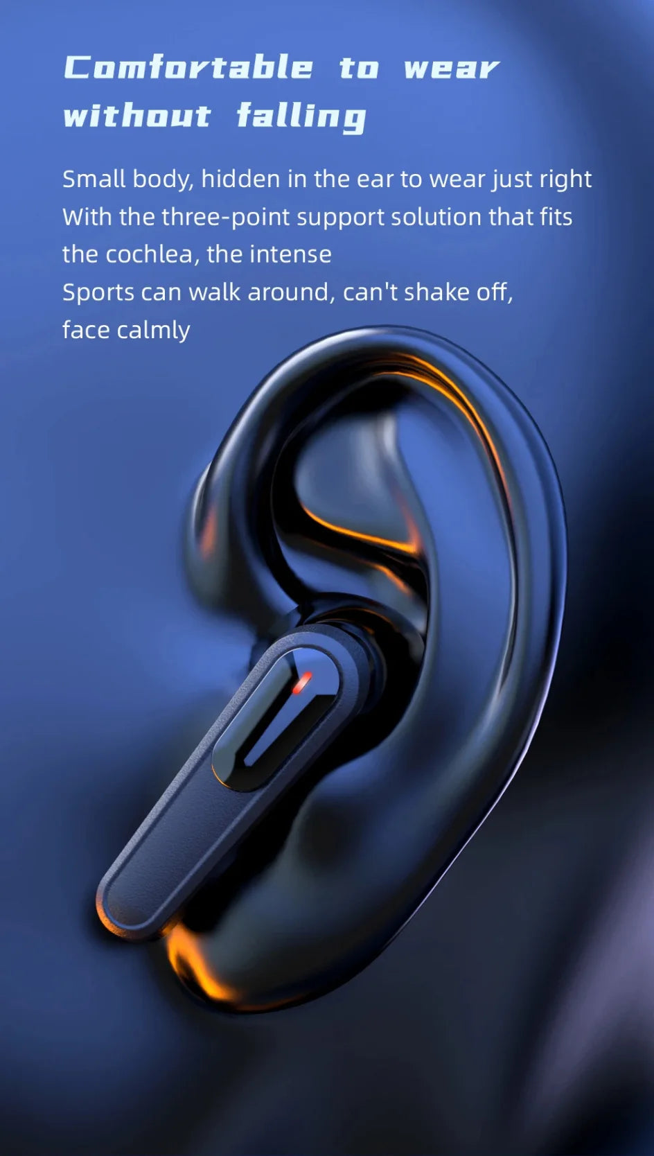 Bluetooth Earbuds Wireless Bluetooth Headset with Mic LED Display Earbuds Wireless Headphones Air Fone Bluetooth Earphones