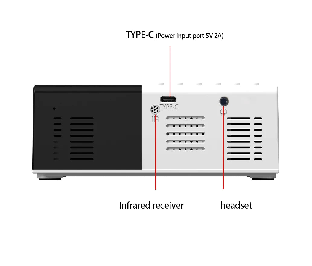 J9-5V Mini Projector Portable and Lightweight Home Theater Projector