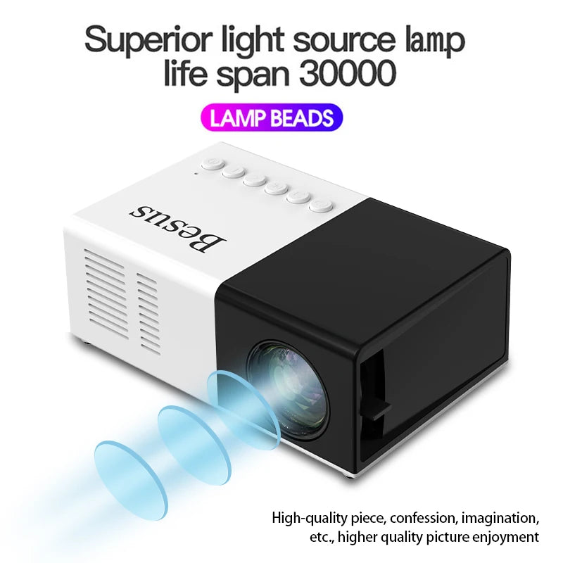 J9-5V Mini Projector Portable and Lightweight Home Theater Projector