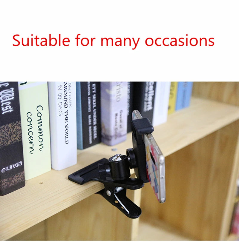 Guitar Head Clip Mobile Phone Holder Live Broadcast Bracket Stand Tripod Clip Head For iPhone 11 X Support Desktop Music Holder