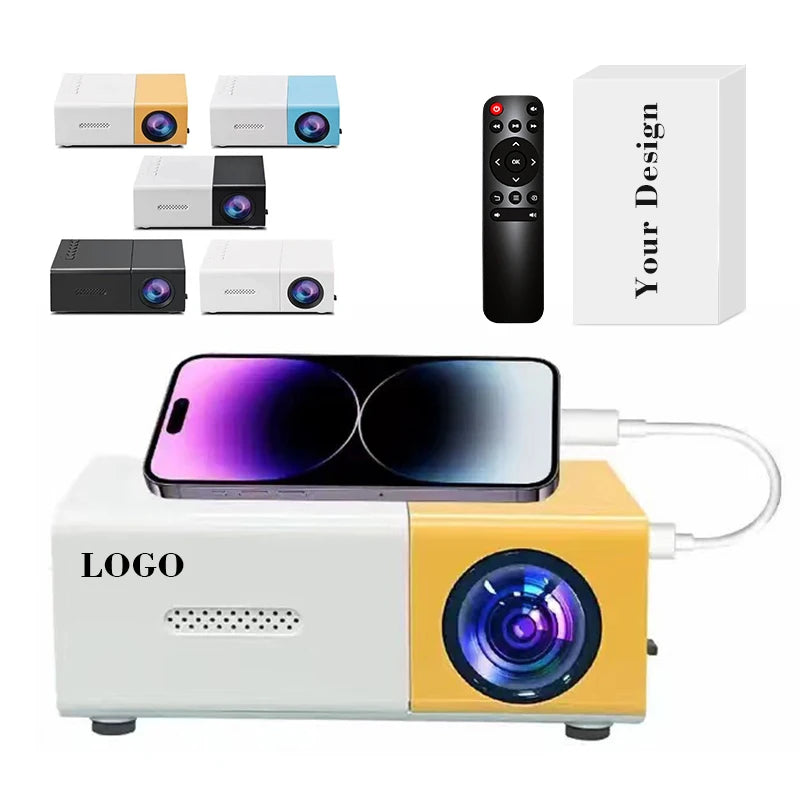 Customized Multi-interface Portable Projector HDMI Input HD 1080P Mirroringing Movie Projector Smart Mini Pocket Projector