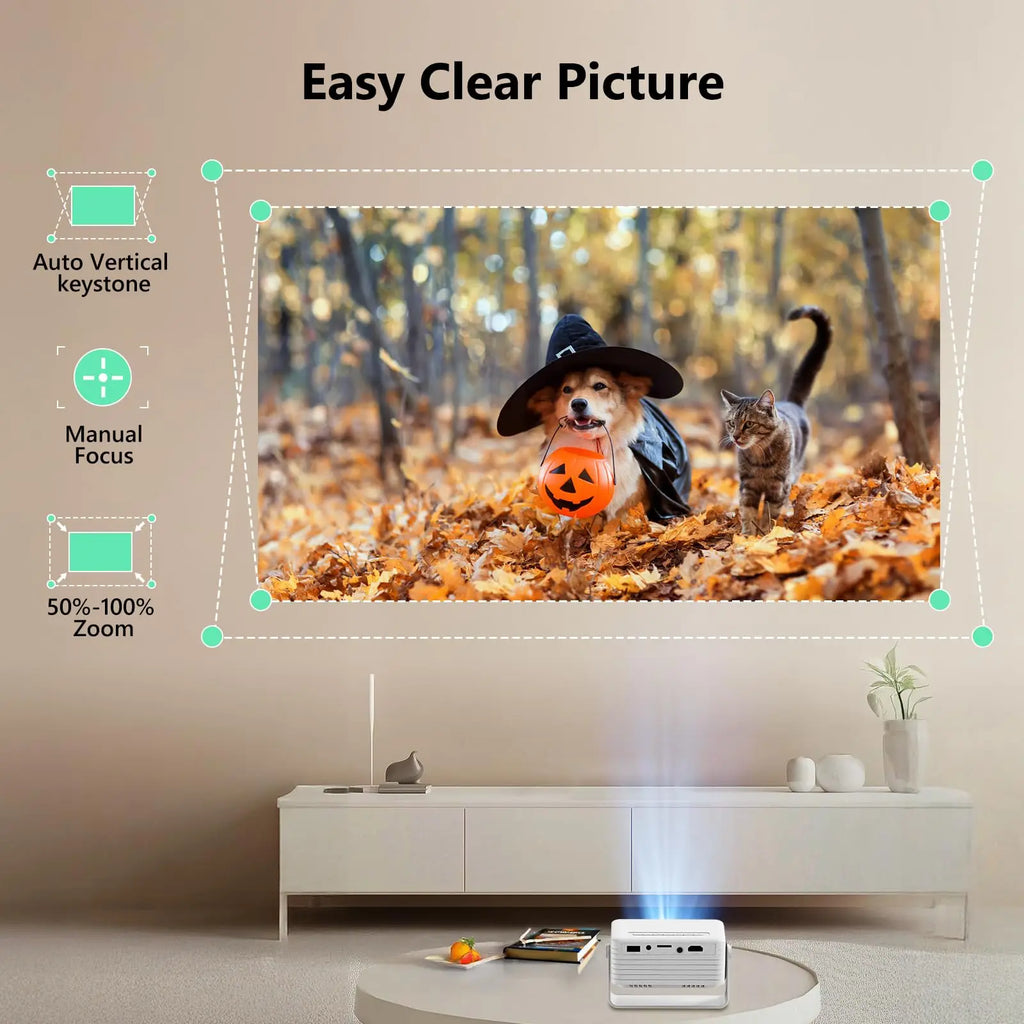 Salange 2026 for Kids Special Eye Projector iPhone OS Wired Screen Mirroring 720P HD Home Theater Movie Mini Portable Multimedia