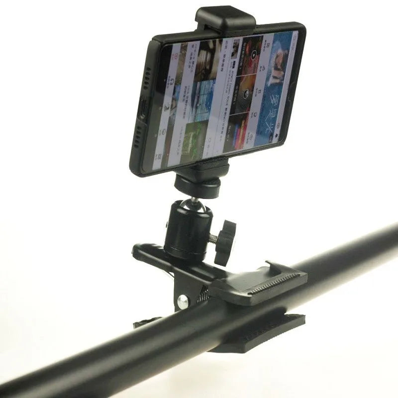 Guitar Head Clip Mobile Phone Holder Live Broadcast Bracket Stand Tripod Clip Head For iPhone 11 X Support Desktop Music Holder