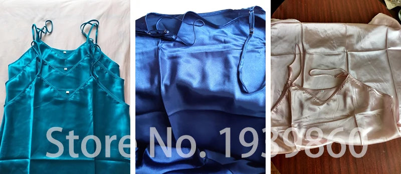 Oversize 3XL 4XL Female Satin Nightgown Lady Sexy Spaghetti Strap Night Dress Women Nighties Sleeveless Sleepwear Nightwear