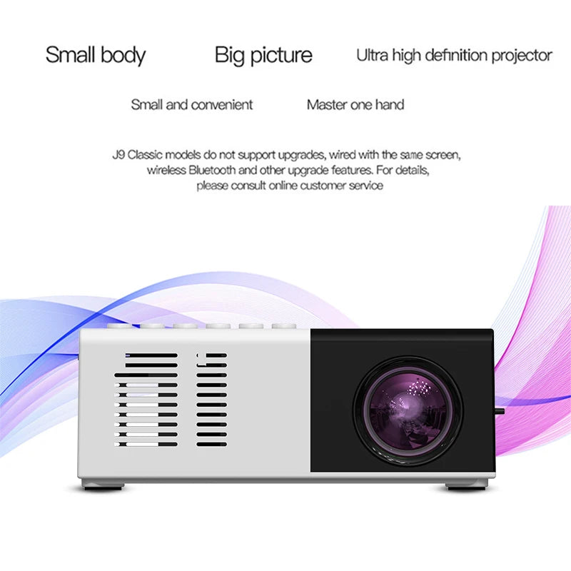 J9-5V Mini Projector Portable and Lightweight Home Theater Projector