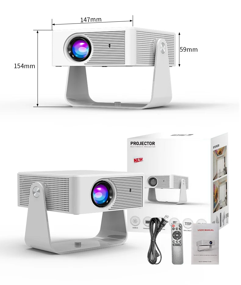 Promotional Sale Android 11.0 Y8S LCD Smart Projector 1gb + 8gb 2.4G/5G WiFi Full Winner H713 Chip 720P 150 ANSI Lumens
