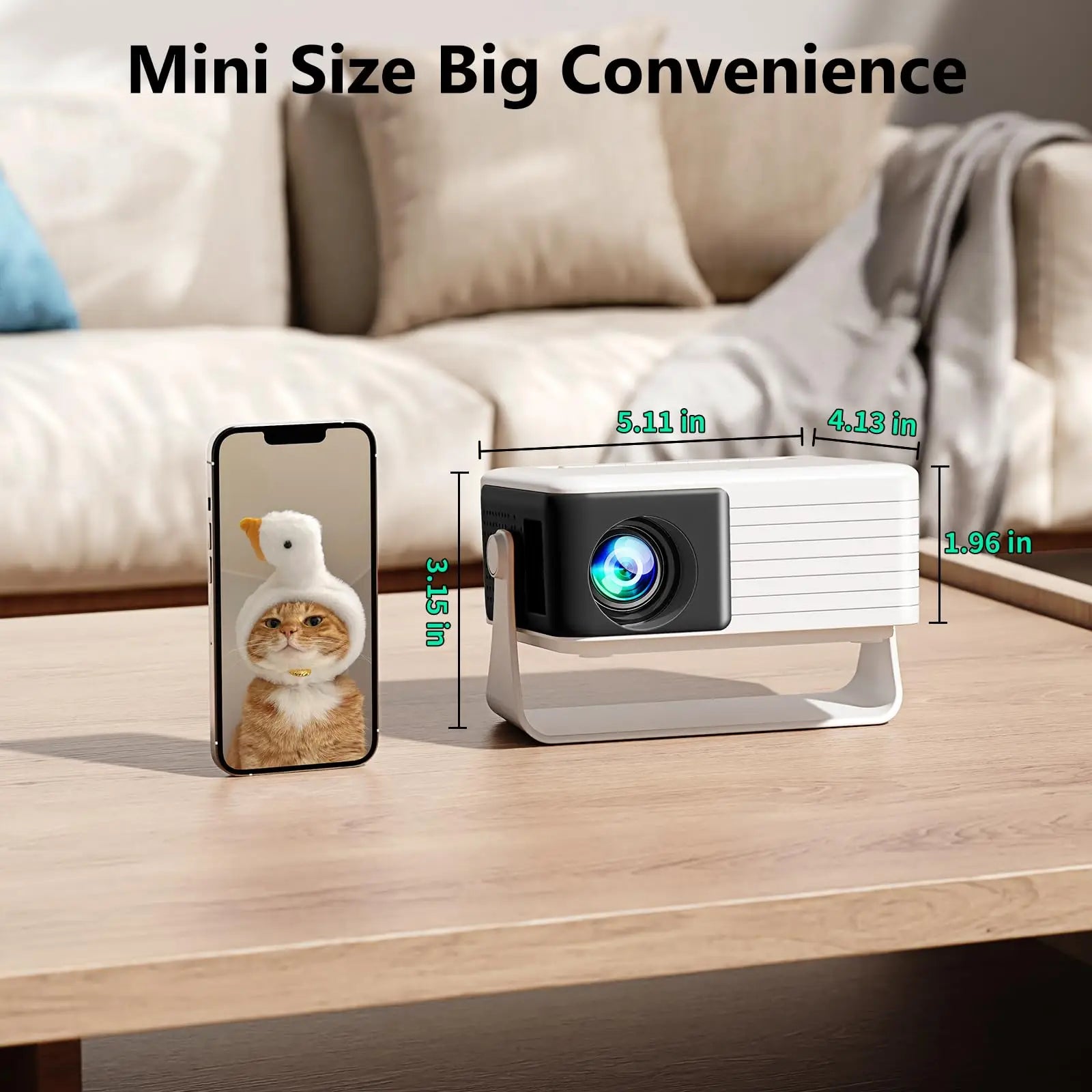 Salange 2026 for Kids Special Eye Projector iPhone OS Wired Screen Mirroring 720P HD Home Theater Movie Mini Portable Multimedia