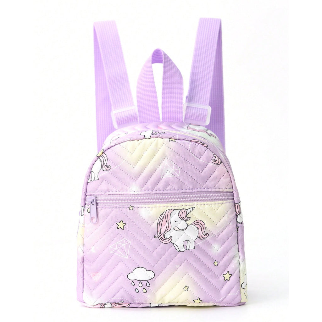 Foreign Trade Cross-border Hot-selling Backpack Women's Rainbow Multicolor PU Quilted Mini Backpack Fashion Casual High-end Sense Schoolbag