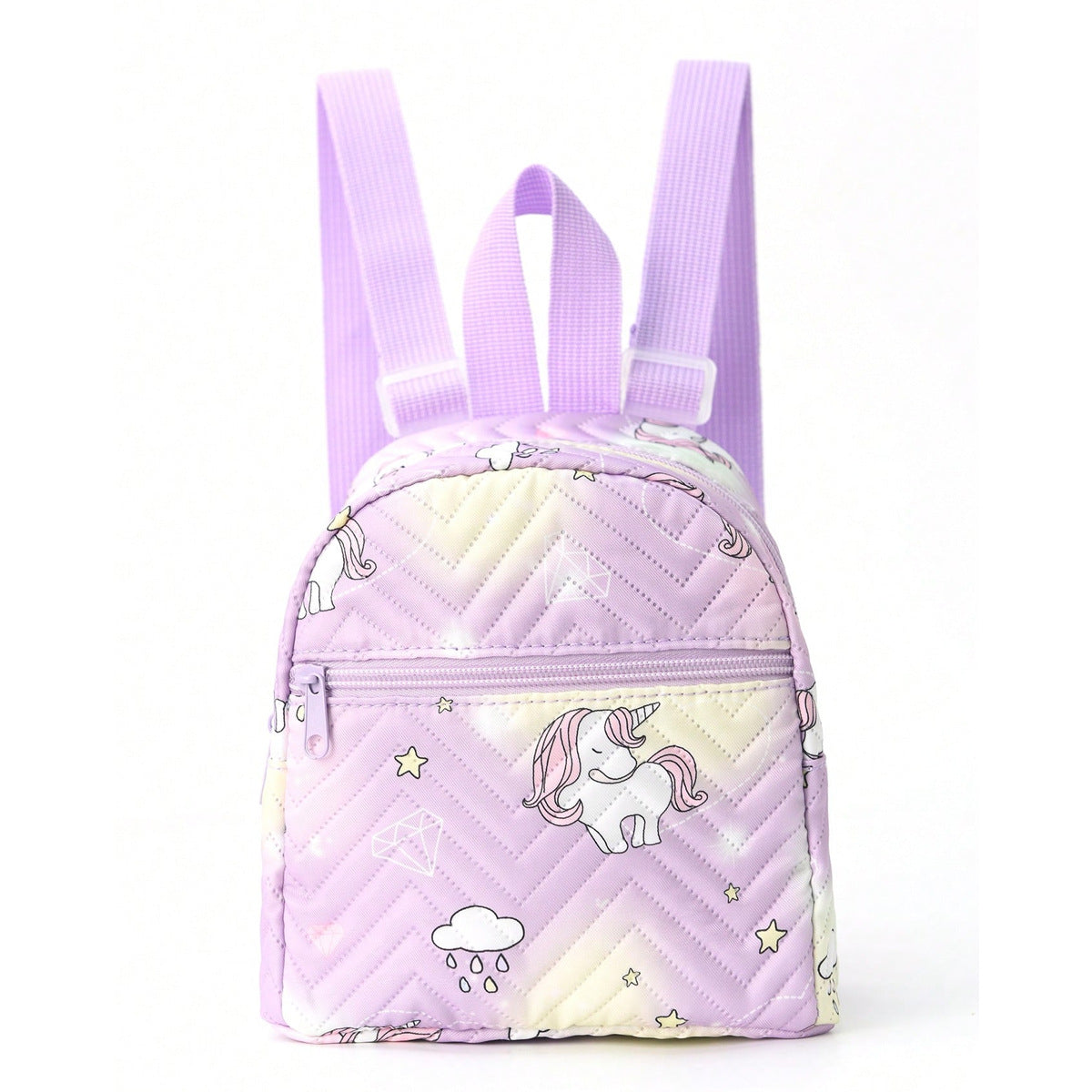 Foreign Trade Cross-border Hot-selling Backpack Women's Rainbow Multicolor PU Quilted Mini Backpack Fashion Casual High-end Sense Schoolbag