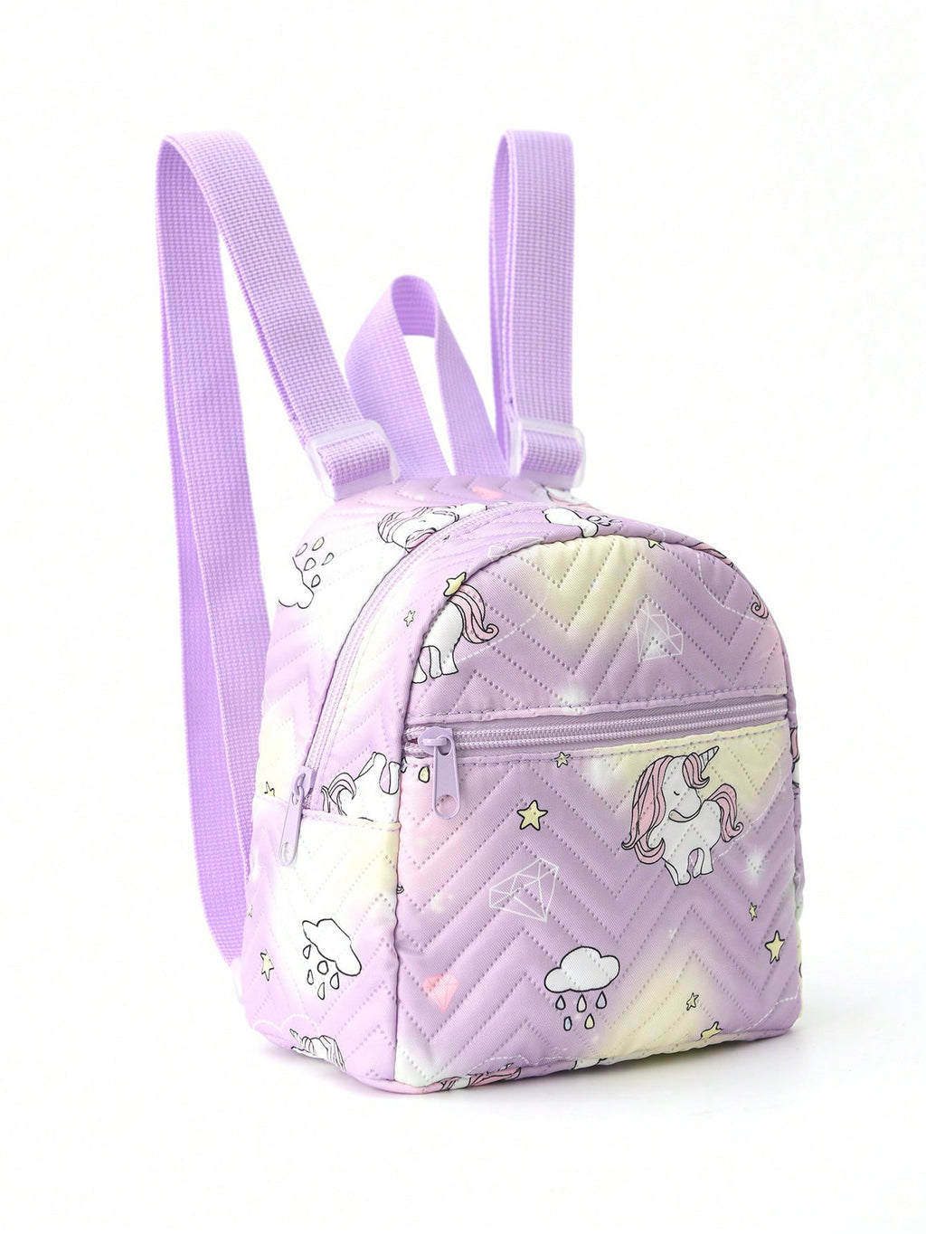 Foreign Trade Cross-border Hot-selling Backpack Women's Rainbow Multicolor PU Quilted Mini Backpack Fashion Casual High-end Sense Schoolbag