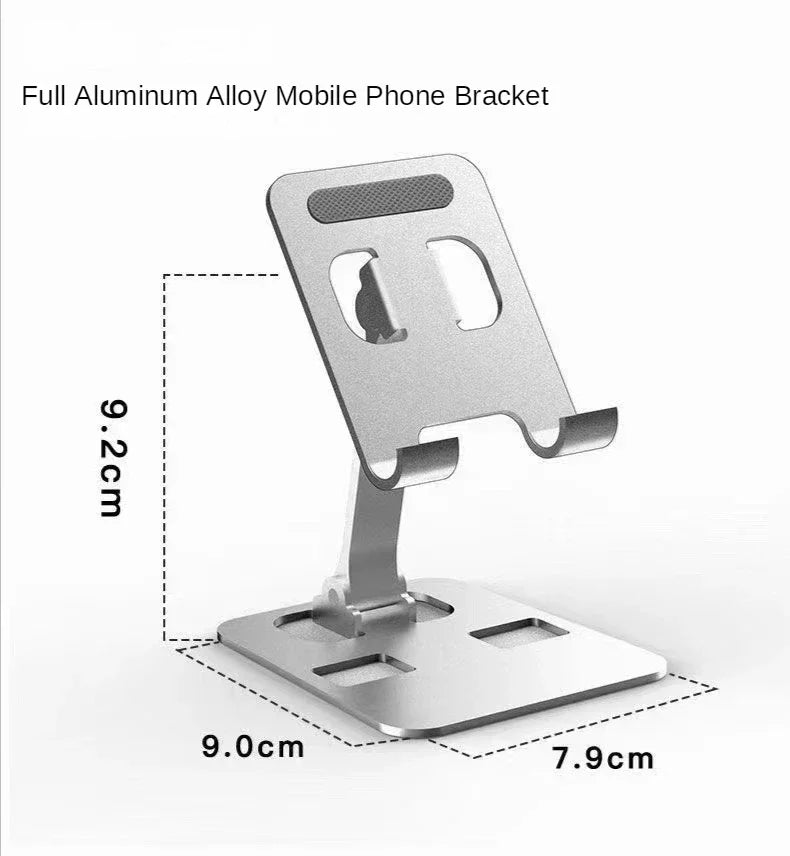 Universal Aluminum Alloy Foldable Desk Phone Holder Mount Stand For iPhone 15 14 Mobile Phone Holder Tablet Desktop Metal Holder