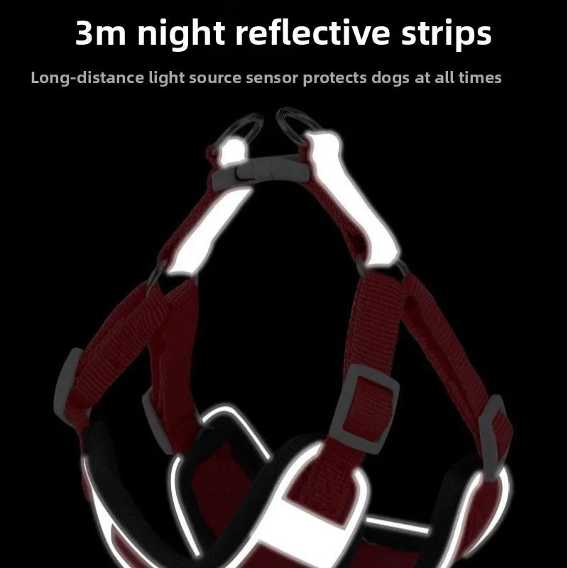Adjustable Pet Harness for Small Dogs Outdoor Walking Cat Dog Harness Vest Chest Rope Set Reflective Breathable  Harness