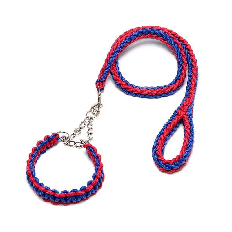 Nylon Dog Harness Leash for Medium Large Dogs Leads Pet Training Running Walking Safety Mountain Climb Dog Leashes Ropes