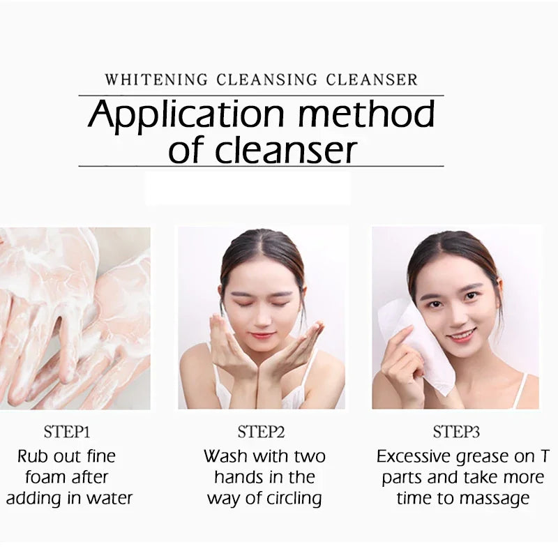 SENANA Amino Acid Face Cleanser Moisturizing Brightening Hydrating Oil-Control Nourishing Skin Care Facial Cleaning Tools