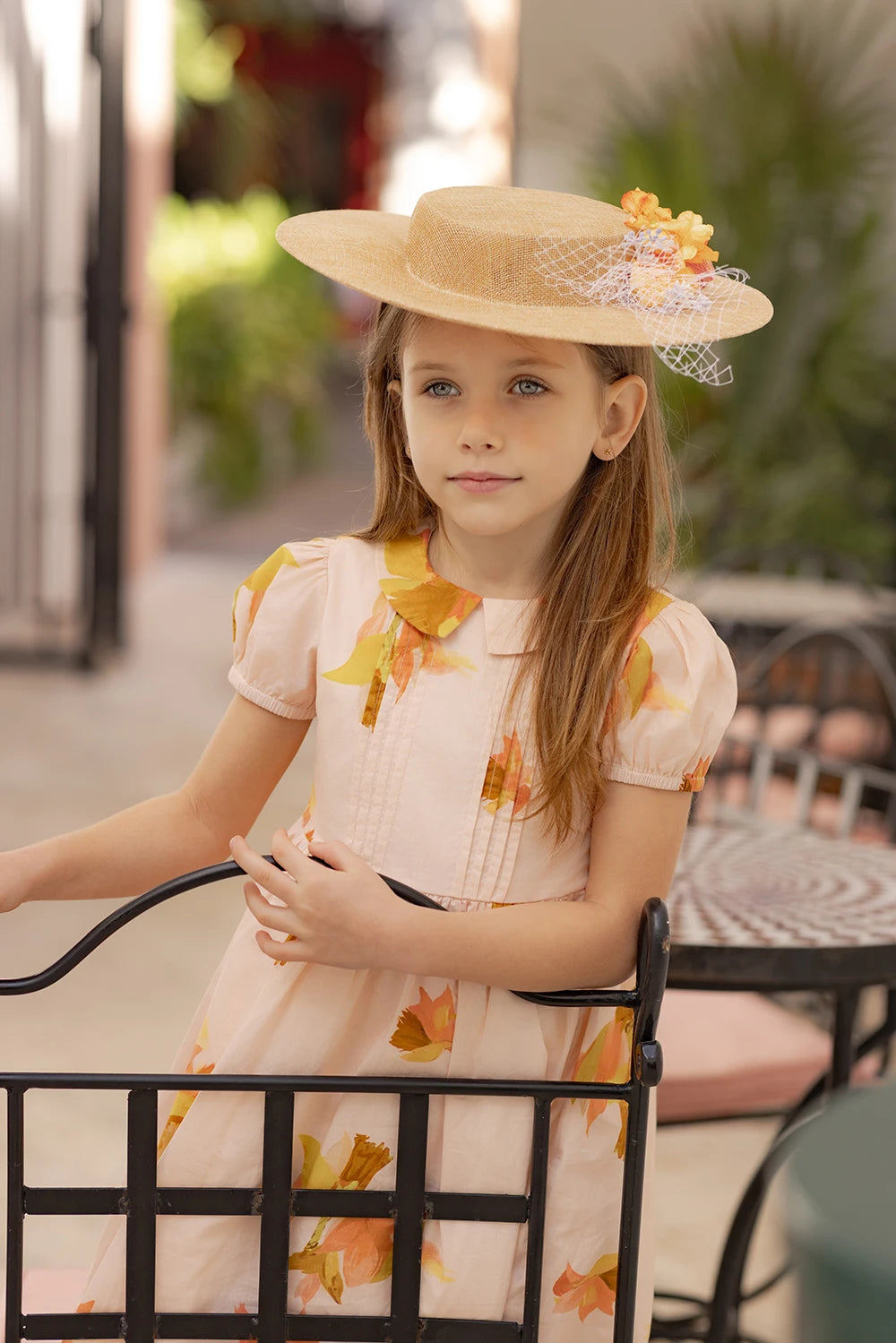 AP Spanish Sunset Collection SS26 Girls Puff Sleeves Dress Embroidery Sweater Boy V-neck Blazer Brothers Sisters Family Matching