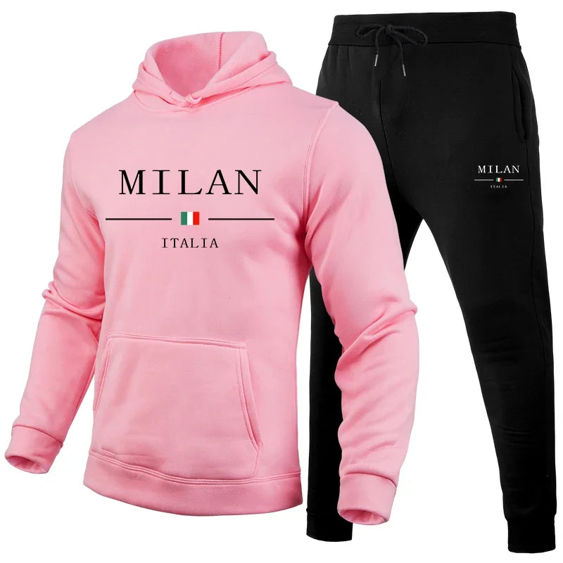 Men's Tracksuit Outdoors Hot Sale Men Daily Comfort Hooded Single Sportswear and Sweatpant Man Fashion Sports set Jogging Simple