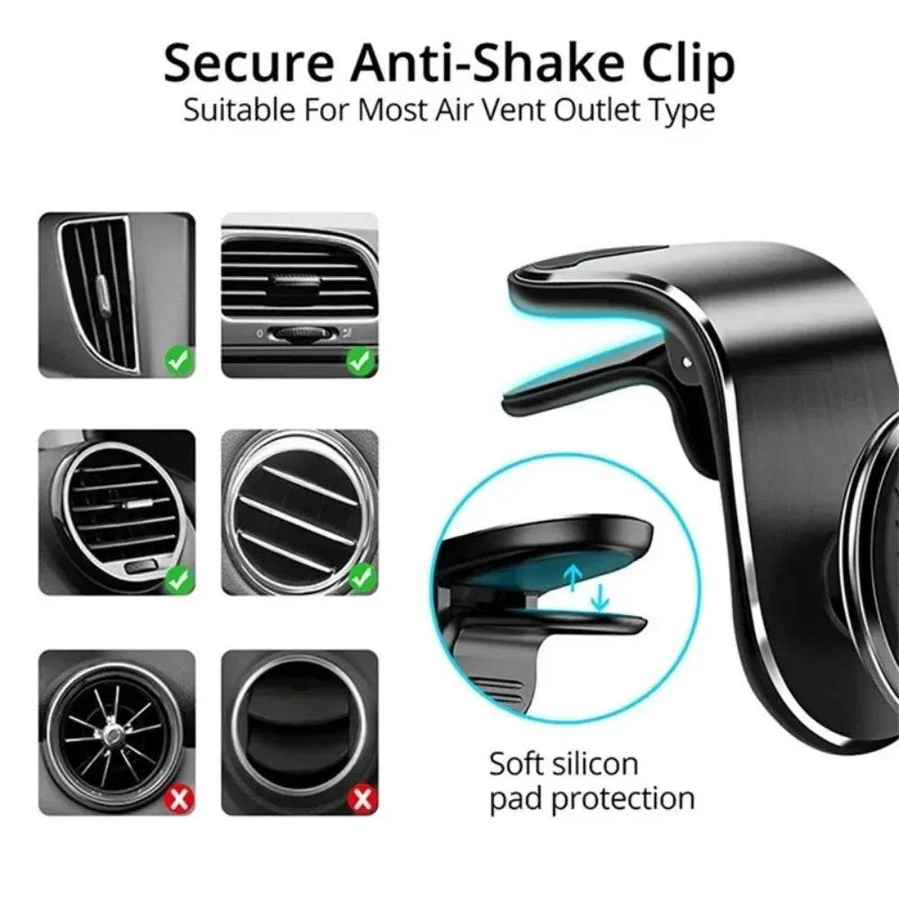 360° Magnetic Car Phone Holder Air Vents Clip Car Cell phone GPS Support Mobile For Auto For iphone Xiaomi Huawei Samsung