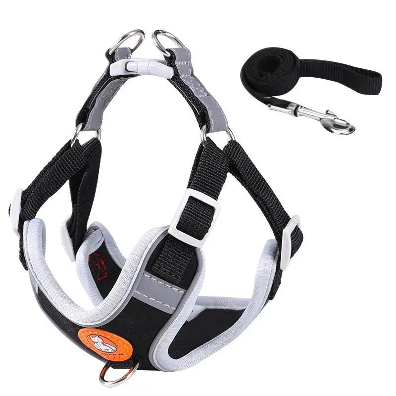 Adjustable Pet Harness for Small Dogs Outdoor Walking Cat Dog Harness Vest Chest Rope Set Reflective Breathable  Harness