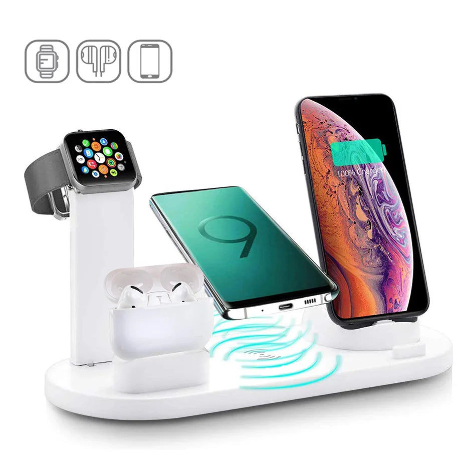 7 in 1 Wireless Charger Stand Pad For iPhone 17 16 15 14 13 12 Apple Watch Airpods Pro iWatch 8 7 6  Fast Charging Dock Station