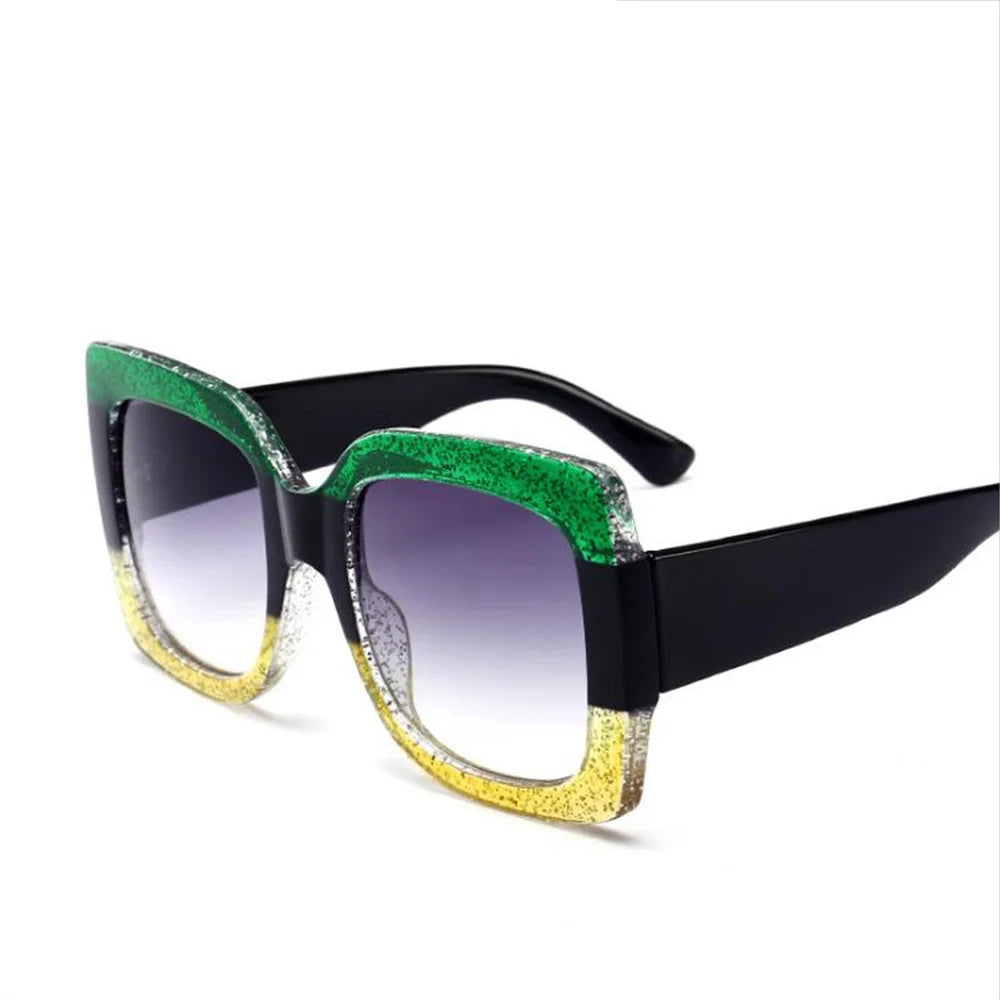 Luxury Big Square Sunglasses Women Brand Designer Retro Clear Sun Glasses for Female Oversized Black Shades Oculos UV400