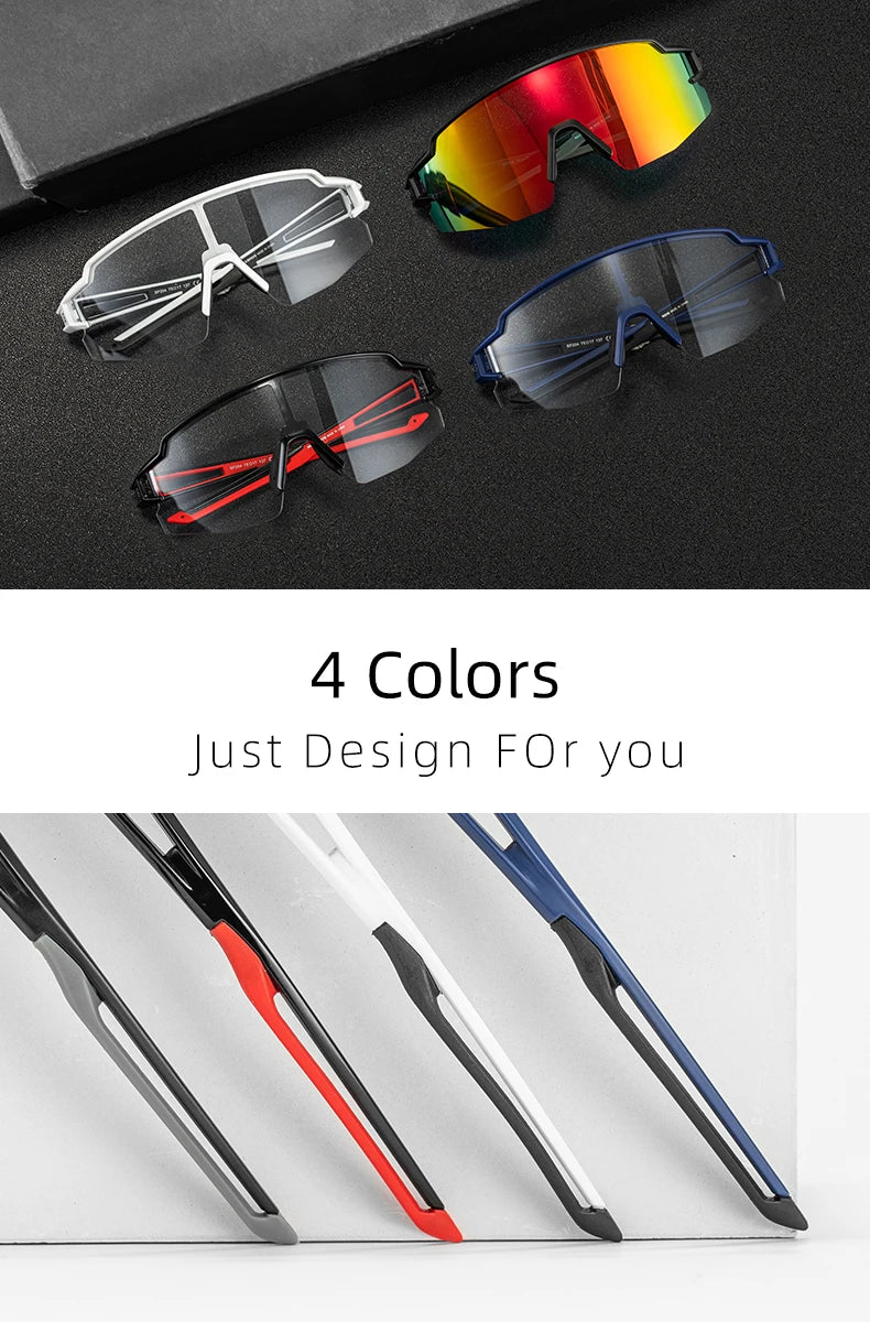 ROCKBROS Bicycle Glasses Photochromic Bike Glasses UV400 Protection Eyewear Polarized Sunglasses MTB Road Cycling Goggles