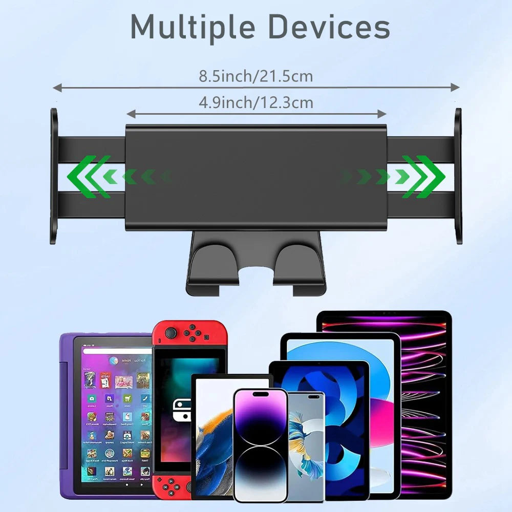 For Tesla Model 3 Y Juniper Back Seat Phone Holder with 2 hooks 360° Rotate Stand Auto Headrest Bracket For Tablet PC iPad Mini