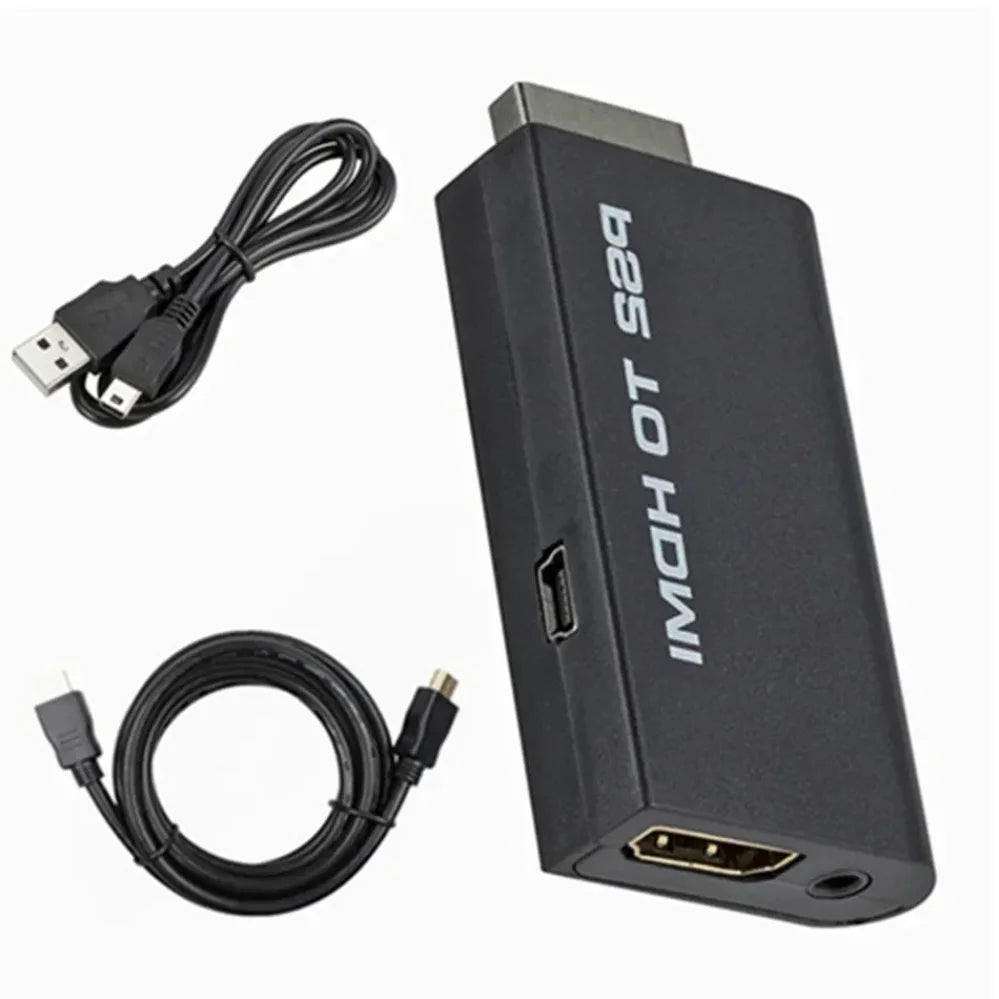 PzzPss PS2 to HDMI-compatibale Audio Video Converter 480i/480p/576i With 3.5Mm Audio Output Supports All PS2 to HD Display Modes