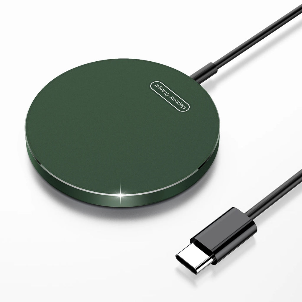 Magnetic Wireless Charger For iPhone 15 14 13 12 11 Pro XS Max Mini X XR Induction Fast Wireless Charging Pad For AirPods Pro 2