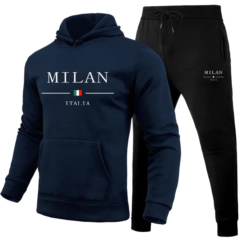 Men's Tracksuit Outdoors Hot Sale Men Daily Comfort Hooded Single Sportswear and Sweatpant Man Fashion Sports set Jogging Simple