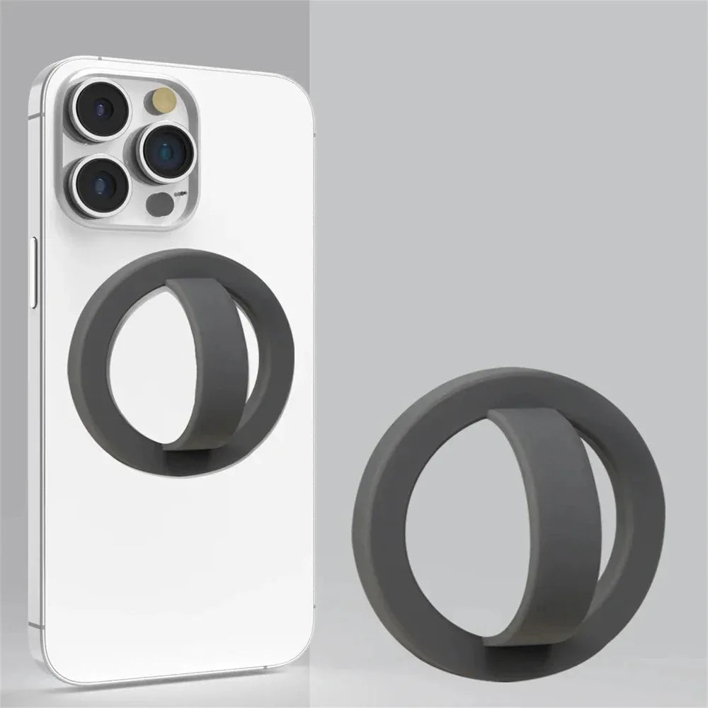 Strong Magnetic Liquid Silicone Comfortable Circular Grip Phone Holder For MagSafe Ring Shape Phone Accessories For iPhone 16