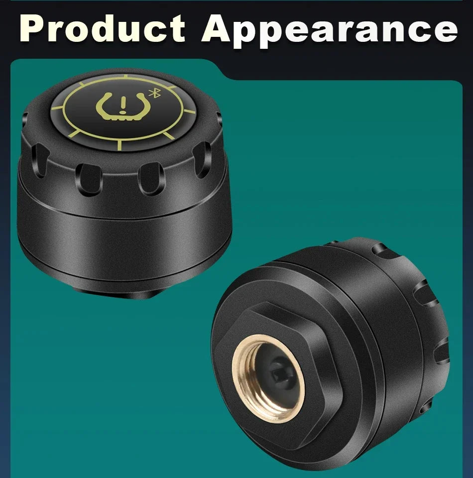 Car TPMS Wireless Bluetooth 5.0 Tire Pressure Monitoring System Mobile Phone Display Tyre Sensors Motorcycle For Android IOS