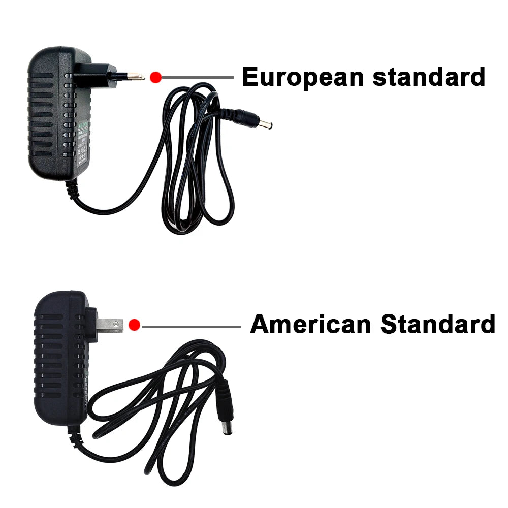Power Adapter AC 100-240V Input DC Output Supply Charger EU/US 12V Universal Adapter Converter Plug for Camera DVR LED Robot LED