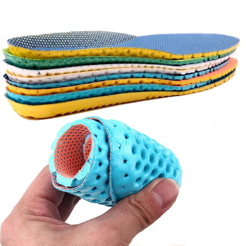 NEW Mesh Deodorant Breathable Cushion Running Insoles Memory Foam Insoles for Shoes Sole for Feet Man Women Orthopedic Insoles