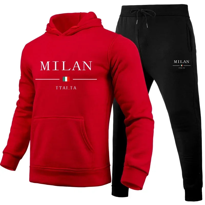 Men's Tracksuit Outdoors Hot Sale Men Daily Comfort Hooded Single Sportswear and Sweatpant Man Fashion Sports set Jogging Simple