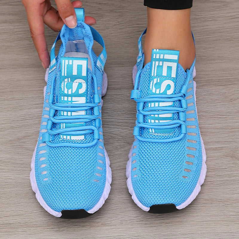 Women's Platform Sports Shoes with Fashionable Trendy Design Breathable Comfortable Shoes Outdoor Hiking  Walking Casual Shoes