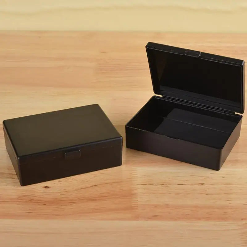 Black/white Plastic Case Card Storage Box Clear Stackable Card Box Desk Organizer Case Business Card Bank ID Card Storage