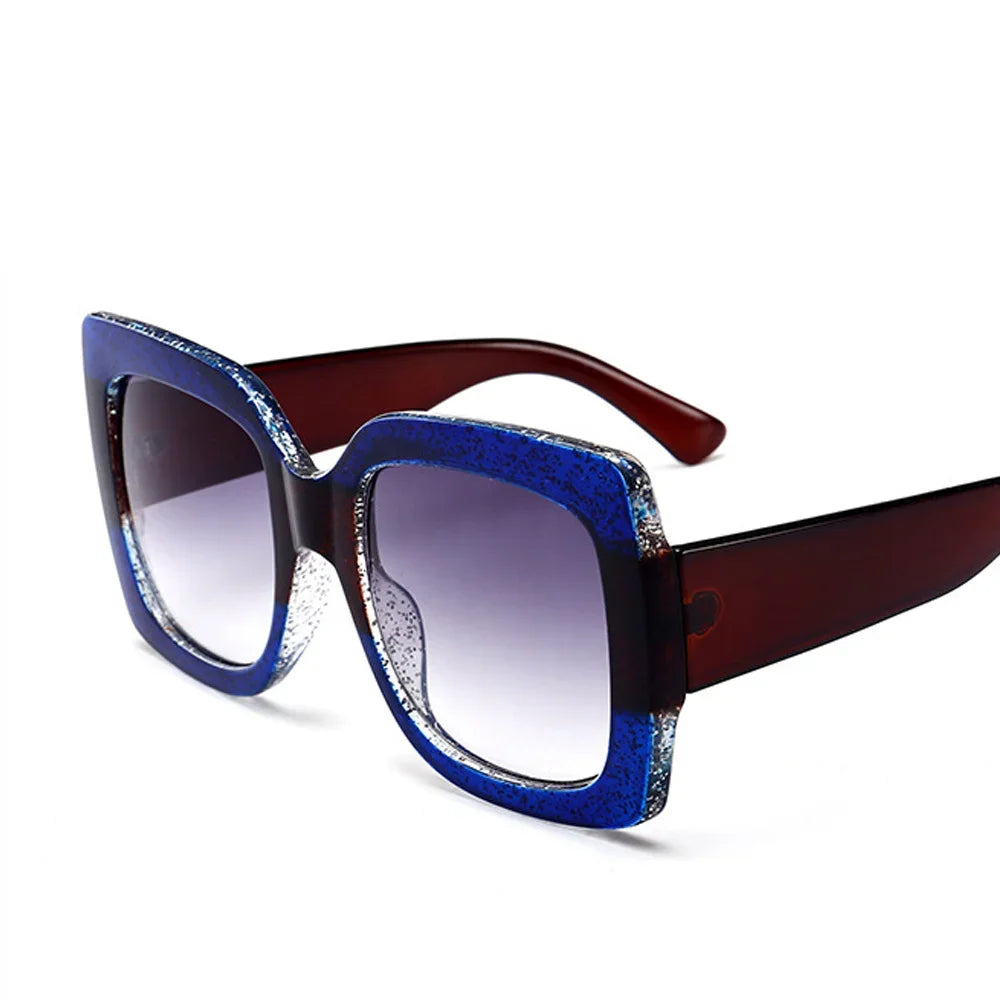 Luxury Big Square Sunglasses Women Brand Designer Retro Clear Sun Glasses for Female Oversized Black Shades Oculos UV400