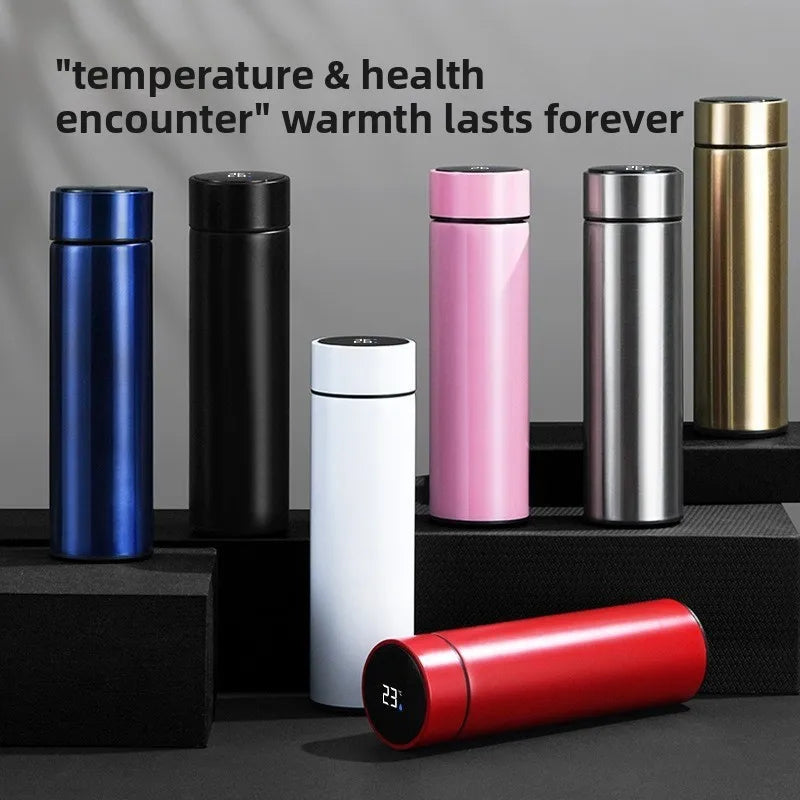 500ML Temperature Display Thermos Cup Stainless Steel Divided Thermos Bottle Outdoor Vacuum Insulated Cup Father's Day Gift