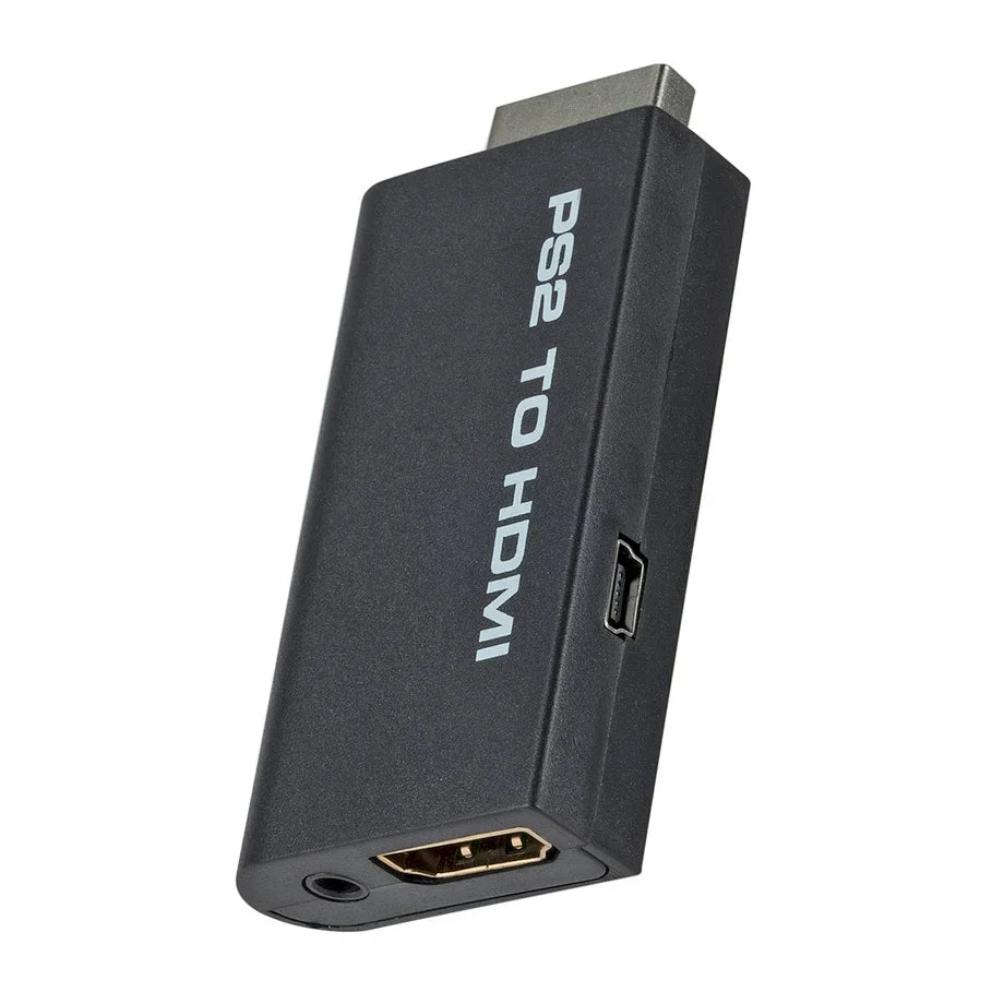 PzzPss PS2 to HDMI-compatibale Audio Video Converter 480i/480p/576i With 3.5Mm Audio Output Supports All PS2 to HD Display Modes